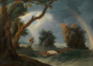 Tormenta en el Ganges, con la Sra. Hastings cerca de las Rocas Col-gon de William Hodges
