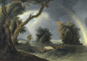 Tormenta en el Ganges, con la Sra. Hastings cerca de las rocas Colgon, c.1790 de William Hodges