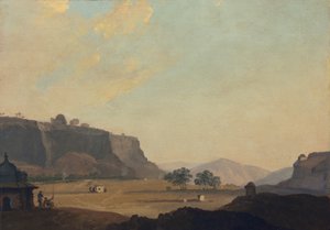 Vista cerca del Fuerte Gwalior, India, c.1783 de William Hodges
