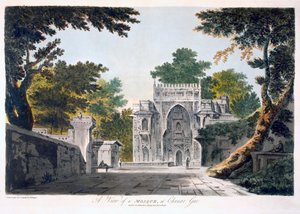 Vista de una mezquita en Chunar Gur, 1786