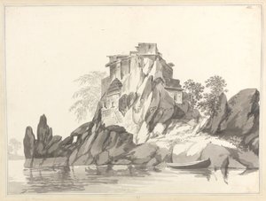 Vista de la isla de Jangerah [Jahangira] en el Ganges, frente a Sultanganj de William Hodges