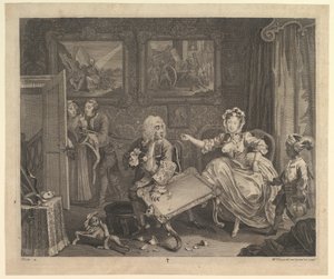 El progreso de una ramera, Placa 2 de William Hogarth