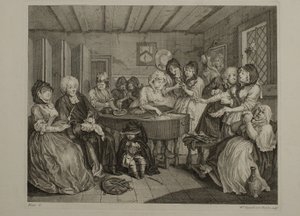 La carrera de una prostituta: Lámina 6 de William Hogarth
