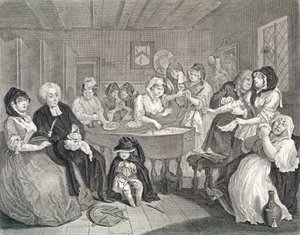 El Progreso de una Prostituta, Placa Seis: El Funeral de William Hogarth