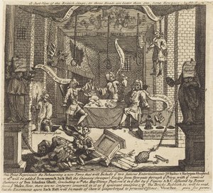 Una vista justa del escenario británico de William Hogarth