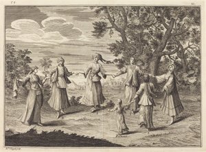 Una danza nativa de William Hogarth