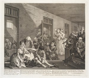 El progreso del libertino de William Hogarth