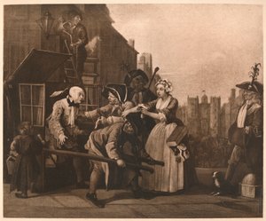El progreso de un libertino - 4: El arresto de William Hogarth
