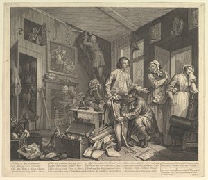 El Progreso de un Libertino, Placa 1 de William Hogarth