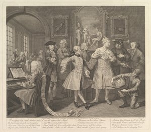 El progreso de un libertino, placa 2, 25 de junio de 1735 de William Hogarth