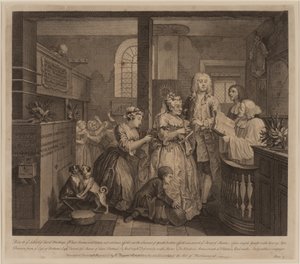 El Progreso de un Libertino, Placa 5 de William Hogarth