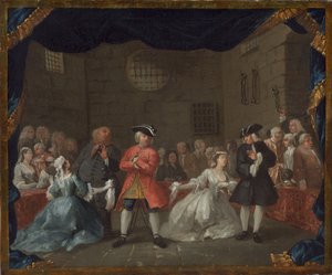 Una Escena de La Ópera del Mendigo de William Hogarth