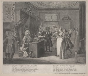 Una Mujer Jurando un Niño a un Ciudadano Grave, c.1730-35 de William Hogarth