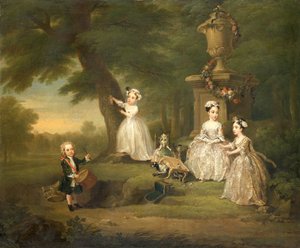 Una fiesta de té para niños, 1730 de William Hogarth
