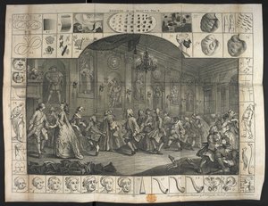 Un gran número de personas bailando de William Hogarth