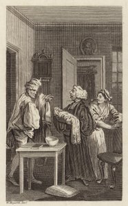 Una escena de Tristram Shandy de William Hogarth
