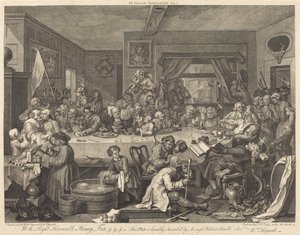 Un Entretenimiento Electoral de William Hogarth