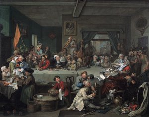 Una fiesta electoral, 1755 de William Hogarth