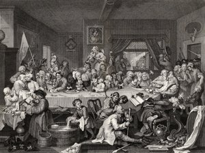 Un entretenimiento electoral de William Hogarth