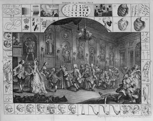 Análisis de la belleza, Placa II, 1753 de William Hogarth