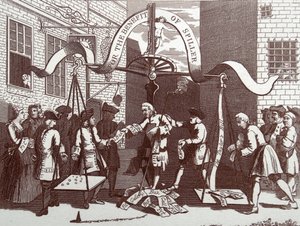 Niños espiando la naturaleza de William Hogarth