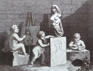 Niños espiando la naturaleza de William Hogarth