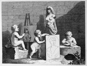 Niños espiando a la naturaleza de William Hogarth