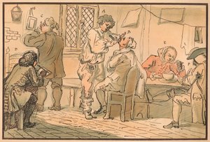 Escena de desayuno de Los Cinco Días de Peregrinación, 1732