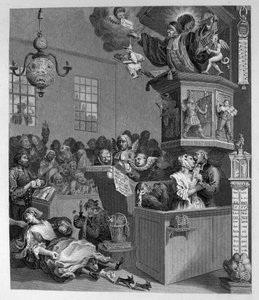 Credulidad, superstición y fanatismo de William Hogarth