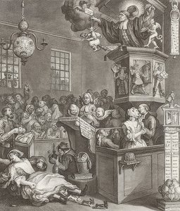 Credulidad, superstición y fanatismo de William Hogarth