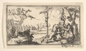 Crucifixión, etc. John Beaver, Castigos Militares Romanos de William Hogarth