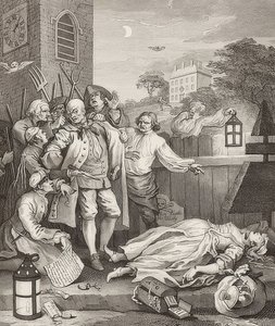 Crueldad en perfección / Crueldad consumada. De: Las cuatro etapas de la crueldad / Las cuatro etapas de la crueldad. 1751 de William Hogarth