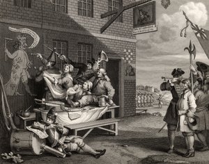 Inglaterra, grabado por Thomas Phillibrown, de 