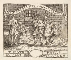 Para el beneficio del Sr. Walker, Teatro Real, Covent Garden, pub. 1822