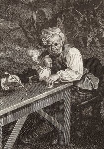 Cuatro impresiones de una elección / Las elecciones parlamentarias. Lámina 2: Buscando votos / Captación de votos (detalle) 1757 de William Hogarth