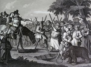 Frontispicio de "Hudibras" de Samuel Butler de William Hogarth