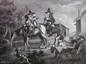 Frontispicio de "Hudibras" de Samuel Butler