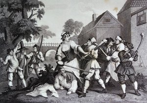 Frontispicio de "Hudibras" de Samuel Butler de William Hogarth