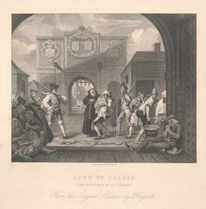 Puerta de Calais, grabado por William Radclyffe (1783-1855) de William Hogarth