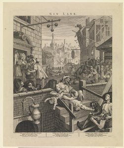 Gin Lane de William Hogarth