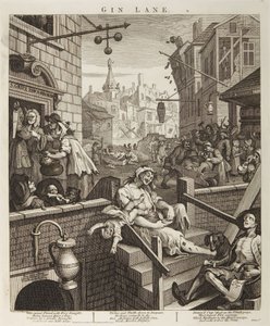Gin Lane de William Hogarth
