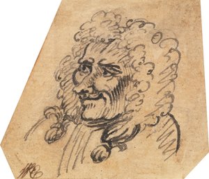Grotesker Männerkopf