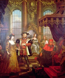 Enrique VIII presentando a Ana Bolena en la corte de William Hogarth