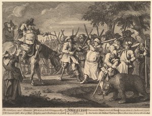 Primera aventura de Hudibras, doce grandes ilustraciones para Hudibras de Samuel Butler, febrero de 1725-26 de William Hogarth