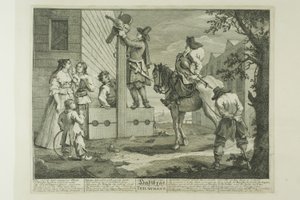 Hudibras Triunfante, placa cuatro de Hudibras de William Hogarth