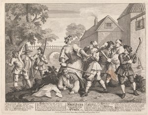 Hudibras vencido por Trulla de William Hogarth
