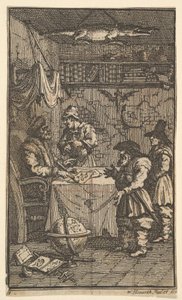 Hudibras visitando a Sidrophel Diecisiete pequeñas ilustraciones para Hudibras de Samuel Butler..., 1721-26