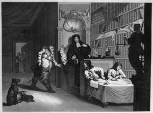 Hudibras y el abogado de William Hogarth
