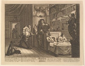 Hudibras y el abogado Doce grandes ilustraciones para Hudibras de Samuel Butler, Placa, 1725-68 de William Hogarth