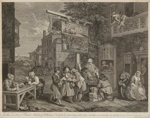 Humores de una Elección (Conjunto de Cuatro) de William Hogarth